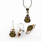 Zultanit Taşlı Gümüş Otantik Set