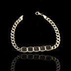 Siyah Taşlı Gurmet Oksiti Gümüş Erkek Bileklik