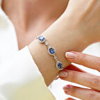 Damla İyolit Taşlı Gümüş Bileklik