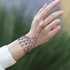 Baget Damla Taşlı Siyah Rodyum Kaplama Gümüş Şahmeran