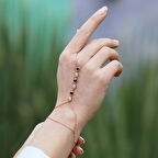 Sıra Zirkon Taşlı Rose Gold Gümüş Şahmeran