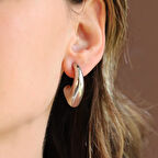 Bombeli P Gümüş Küpe