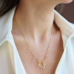 Damla Kristal Trend Gümüş Kolye