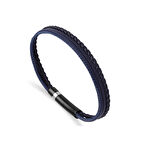 ARS100 Erkek Deri Çelik Bileklik