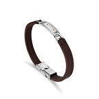 ARS079 Erkek Deri Çelik Bileklik