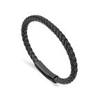 ARS154 Erkek Deri Çelik Bileklik