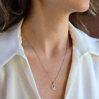 Ay Damla Trend Gümüş Kolye