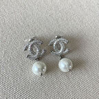 İncili Taşlı Çelik Küpe