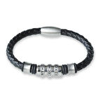 Polo Exchange Erkek Deri Çelik Bileklik