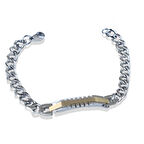 Plaka Gurmet Modeli Çift Renkli Çelik Bileklik