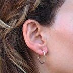 2,5 cm Gümüş Halka Küpe