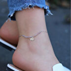 Balık Doğal Taşlı Gümüş Halhal