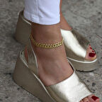 Gurmet Model Gold Kaplama 925 Ayar Gümüş Halhal