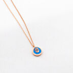 Rose Altın Kaplama Fatma Ana Figürlü Turkuaz Taş Kolye