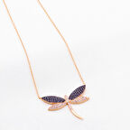 Rose Altın Kaplama Yusufçuk Gümüş Kolye