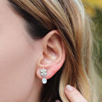 Yonca Gümüş Küpe