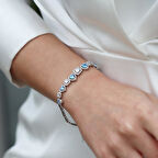 Kalp Sevgili Gümüş Bileklik