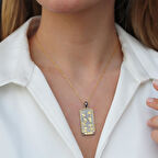 Falvara Oksitli Gold Kaplama Gümüş Kolye