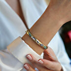 Fortuna Modeli Gold Kaplama Gümüş Kelepçe