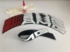 Amg Kırmızı Kalıcı Lastik Yazısı Sticker 8 Kit Büyük Boy