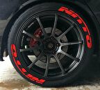 Nitto Kırmızı Kalıcı Lastik Yazısı Nitto Sticker 8 Kit