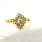 Carla 1.10 CT Mekik Pırlanta Montörü (Mekik Swaroski)Taşlı Evlilik Teklifi Kadın 14 Ayar Altın Yüzük