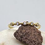 Beş Taş 0,45CT Pırlanta Montörü Evlilik Alyansı-Pırlanta(Signity Taşlı)Alyans-Hediye Altın Yüzük 