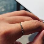 0.30 Karat Yarım Tur Smoky Taşlı 14 Ayar Hediye Altın Yüzük 