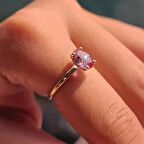 1.10 Karat Dik Sultanayt Taşlı Octagon Pırlanta Montörü 14 Ayar Altın Evlilik Teklifi Yüzüğü