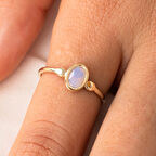 Gümüş Yüzük - Pembe Quarts Taşlı Tektaş Evlilik Teklifi Yüzüğü-0.90 Karat Opal 925 Ayar Gümüş Yüzük