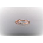 Yarım Tur Alyans Zirkon Taşlı 14 Ayar Altın Yüzük-Hediye Altın Yüzük