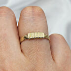 Gümüş Yüzük - Halat Sarması Eşsiz Tasarım 925 Ayar Gümüş Yüzük