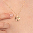 Altın Kolye - Güneş 14 Ayar Altın Kolye