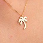 Altın Kolye - Palmiye Ağacı 14 Ayar Altın Kolye