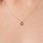 Altın Kolye - Taşlı Kutup Yıldızı 14 Ayar Altın Kolye