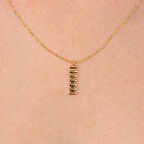 Altın Kolye - Çubuk Çizgili 14 Ayar Altın Kolye