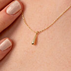 Altın Kolye - Minimal Damla 14 Ayar Altın Kolye