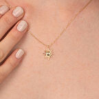 Altın Kolye - Güneş 14 Ayar Altın Kolye