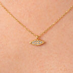 Gümüş Kolye - Mekik Taşlı Tasarım 925 Ayar Gümüş Kolye