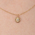 Gümüş Kolye - Zirkon Taşlı Tasarım 925 Ayar Gümüş Kolye