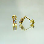 Gümüş Küpe - 925 Ayar 1.10 Karat Zultanit (Renk Değiştiren) Taşlı Oval Model Gümüş Küpe