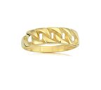 Gurmet Zinciri 14 Ayar Altın Yüzük-Zincir Tasarım 14 Ayar Hediye Taşsız Yüzük-Hediye Altın Yüzük