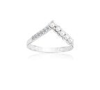 V Minimal İncili Tasarım 14 Ayar Eklem Yüzüğü-İncili 14 Ayar Altın Yüzük-Hediye Altın Yüzük