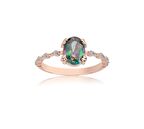 Mistik Topaz İhtişamı Kadın 925 Ayar Gümüş Evlilik Teklifi Yüzüğü-0.93 Ct Mistik Topaz Evlilik Yüzüğü