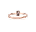 0,40CT Smoky Quarz Tel Gümüş Tektaş Yüzük-Smoky Taşlı Tektaş 925 Ayar Gümüş Yüzük-Hediye Gümüş Yüzük