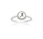 Harfli Burgulu Kişiselleştirilebilir 925 Ayar Gümüş Taşsız Yüzük-Harfli Hediye Gümüş Eklem Yüzüğü