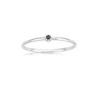 0,05 CT Smoky Taşlı Minimal İnce Tel 925 Ayar Gümüş Yüzük-Minimal TekTaş Hediye 925 Ayar Gümüş Yüzük