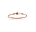 0,05 CT Smoky Taşlı Minimal İnce Tel 925 Ayar Gümüş Yüzük-Minimal TekTaş Hediye 925 Ayar Gümüş Yüzük