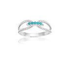 Taşlı Halat Gümüş Yüzük