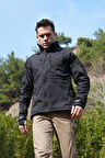 Wolftrap Tactical 11 Cepli Siyah Softshell Soğuk Geçirmez Mont